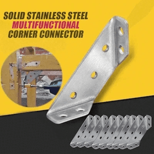MesoTie - Conectores de esquina para muebles de acero inoxidable - Soportes robustos [10 piezas]