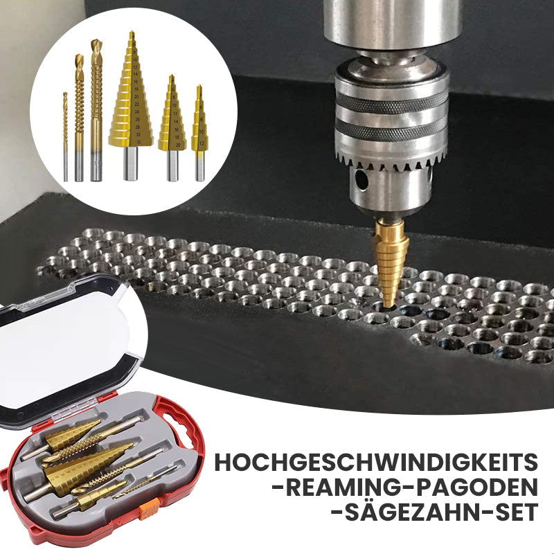 Gluschwein - Hochgeschwindigkeits Reiben Pagoda Sägezahn-Set (6 Stück)