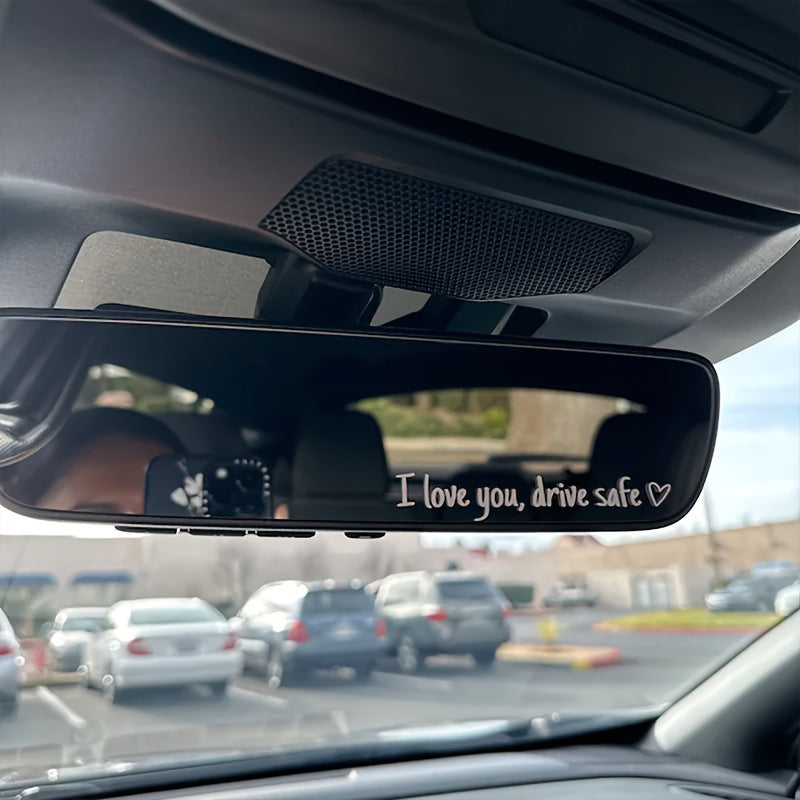 Gluschwein - Spiegelaufkleber „I Love You Drive Safe“