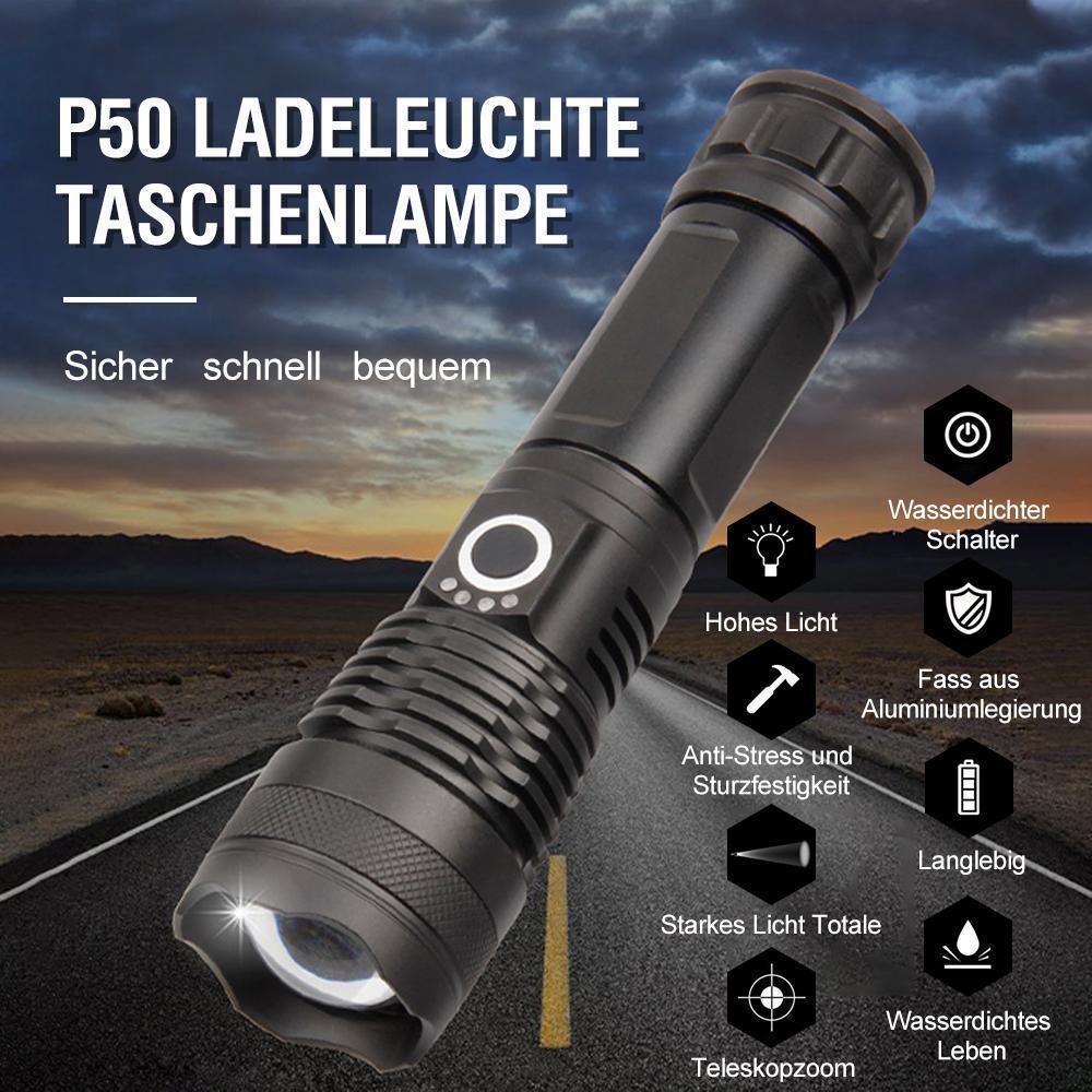 Gluschwein - Superhelle und wasserdichte Militär-Taschenlampe mit Zoom