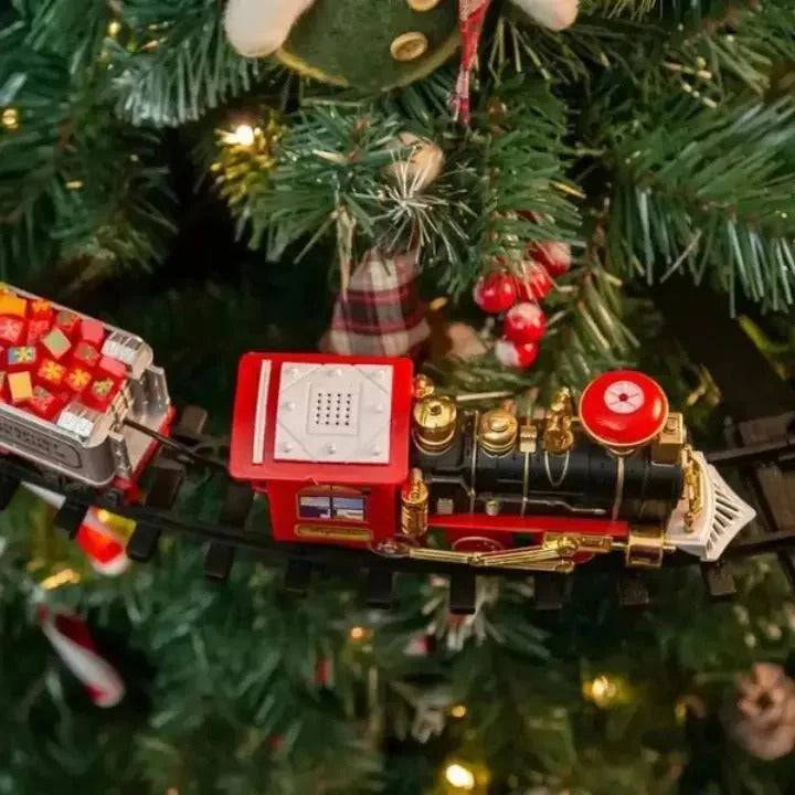 TreeTrain - Nostalgischer Weihnachtszug für den Weihnachtsbaum – mit Musik & Licht