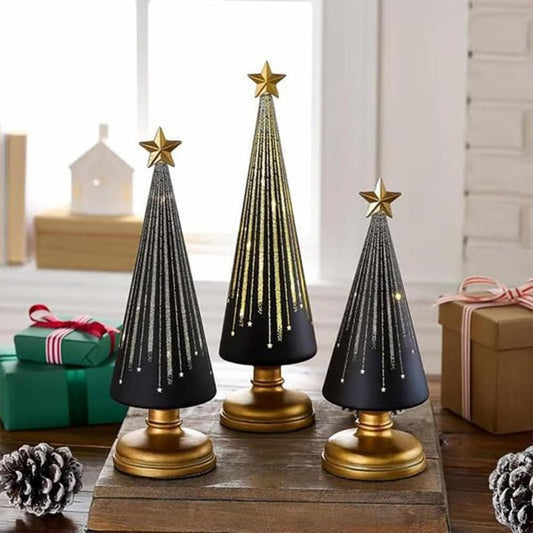 StaryTree - Weihnachtsbaum-Dekorationsset — Sternenlicht für Tisch und Terrasse 3er-Set