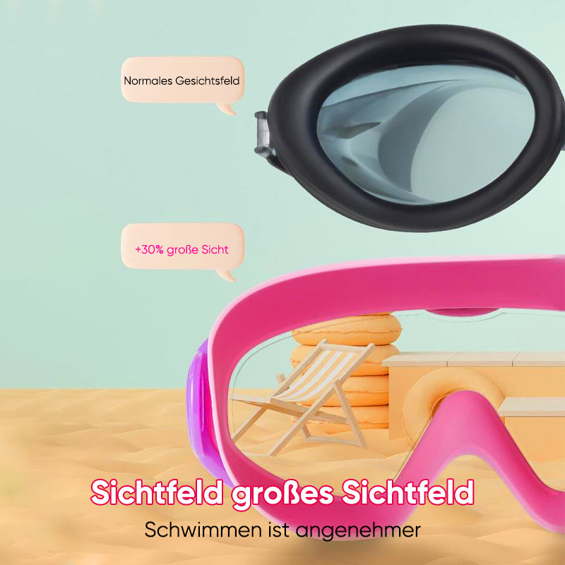 Gluschwein - Antibeschlag-Schwimmbrille mit großem Rahmen