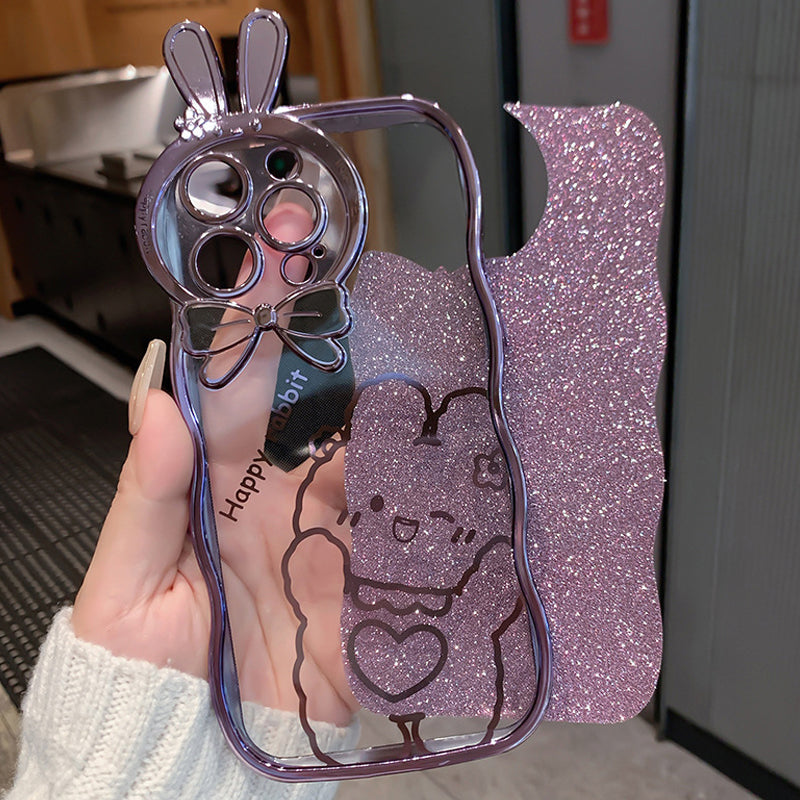 Gluschwein - Glitter Rabbit Case für iPhone mit vollständiger Objektivabdeckung