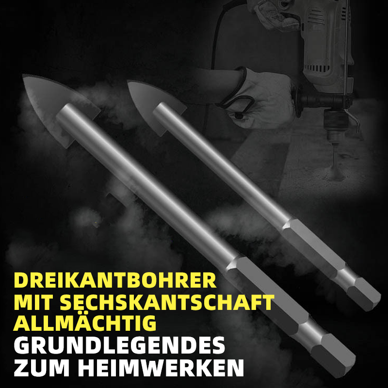 Gluschwein - Dreieckbohrer mit Sechskantschaft aus Legierung