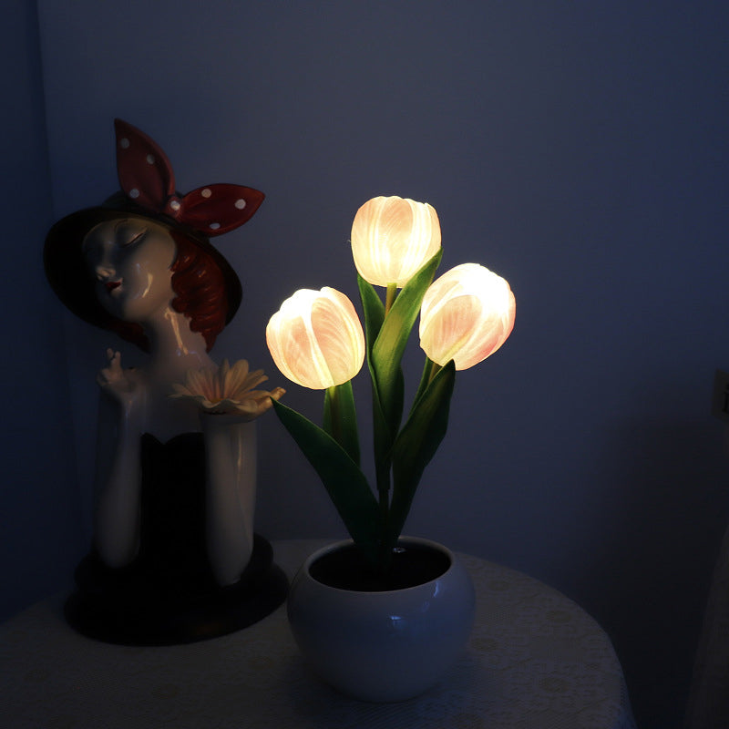 Gluschwein - LED-Tulpen-Nachtlicht-Blumen-Tischlampe