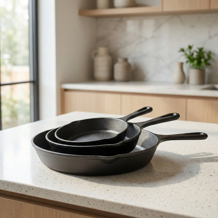 Gluschwein - CastIronPans - Gusseisen Pfannen Set (3-teiliges Set)