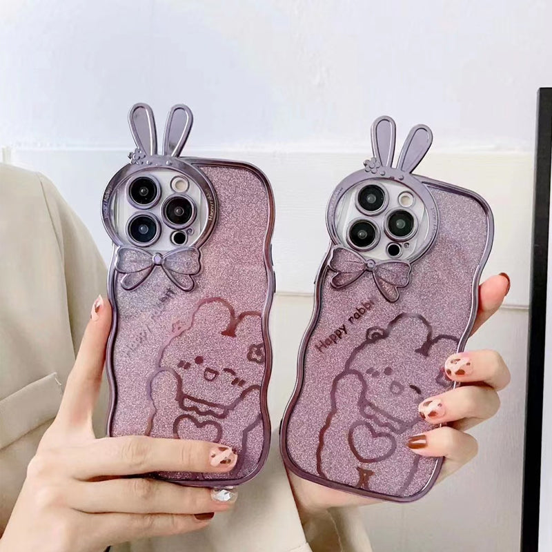 Gluschwein - Glitter Rabbit Case für iPhone mit vollständiger Objektivabdeckung