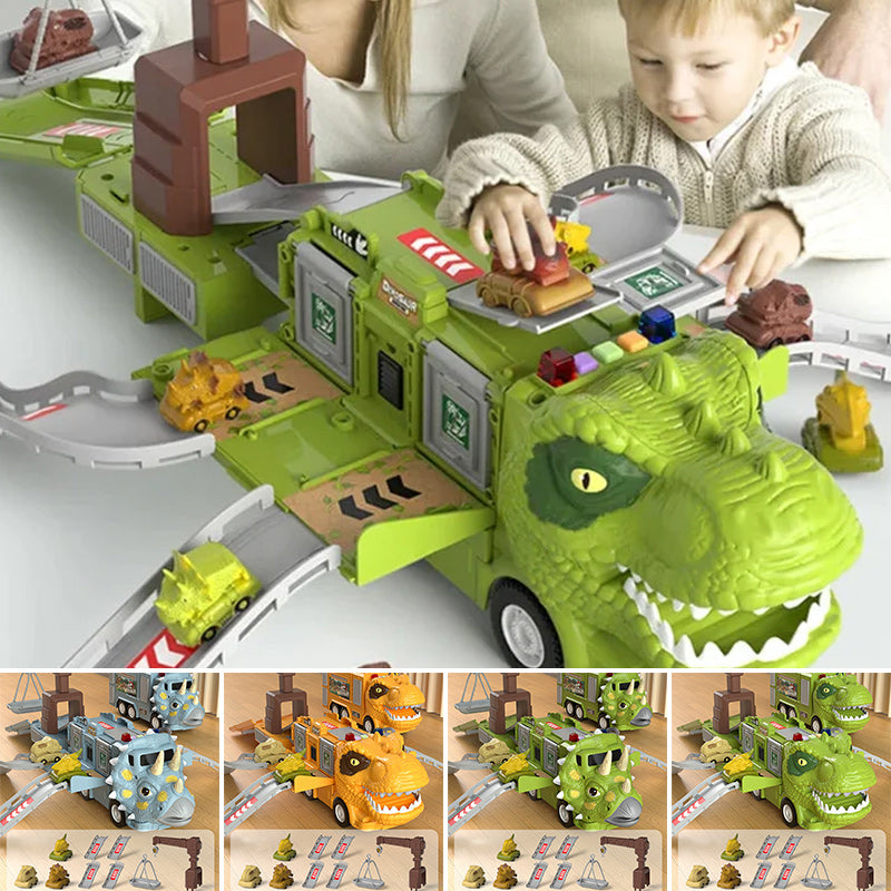 Gluschwein - Neues Spielzeugset Dinosaurier-Transforming-Engineering-LKW-Strecke