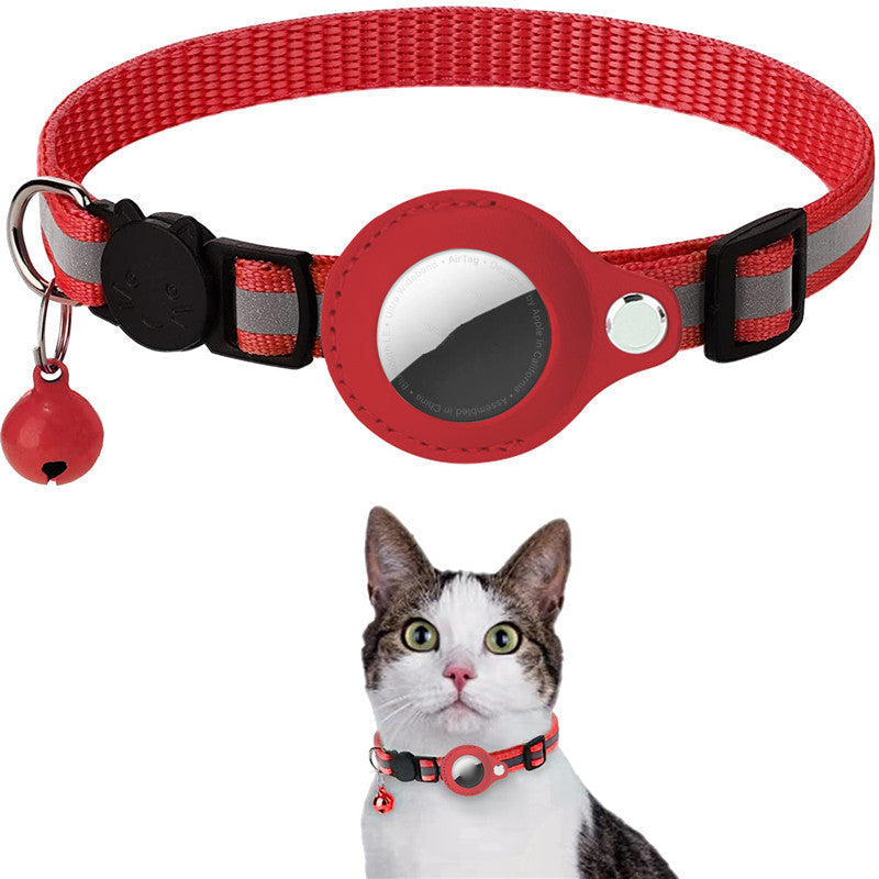 Gluschwein - AirTag Halsband für Katze rot