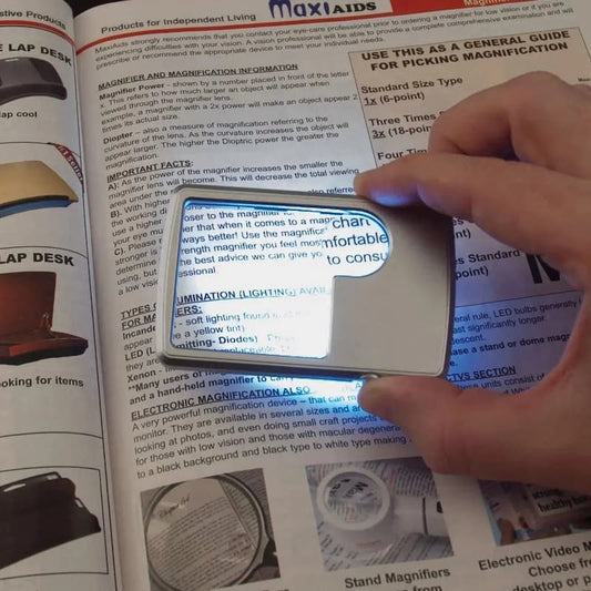 LoopLamp - Lupa de doble lente con iluminación LED - Compacta y de bolsillo