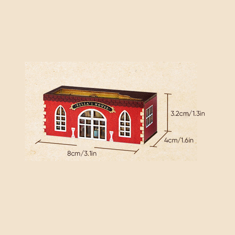 Gluschwein - Mini-Kaninchenstadt Holz Puppenhaus-Bausatz mit Möbeln