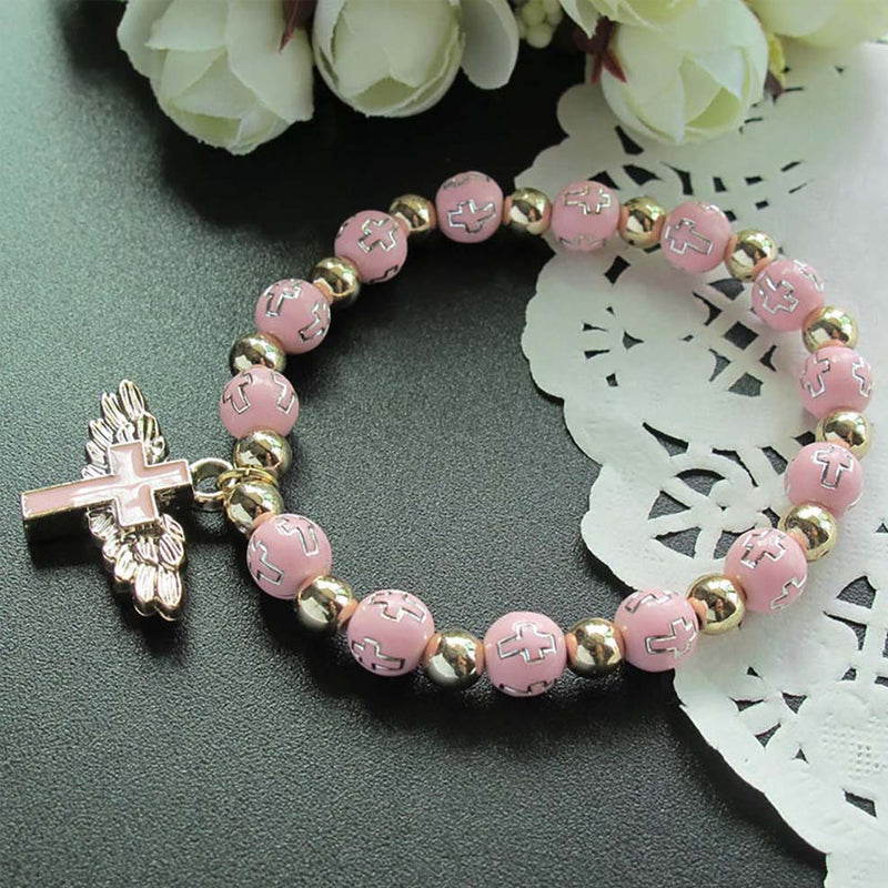 Gluschwein - Angel Wing Cross Bracelet