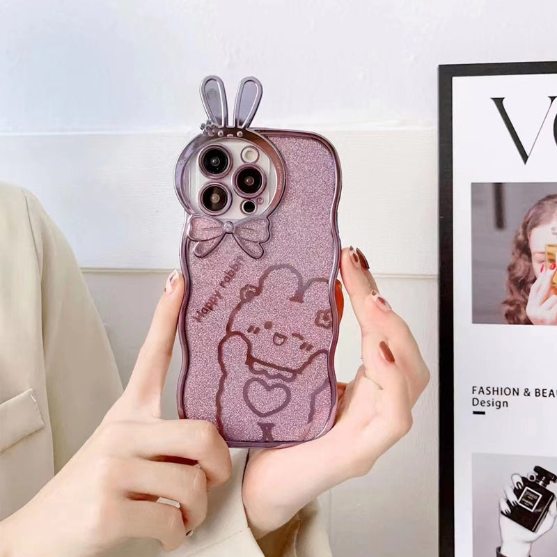 Gluschwein - Glitter Rabbit Case für iPhone mit vollständiger Objektivabdeckung