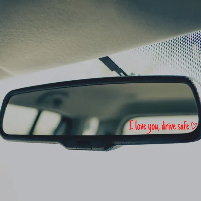 Gluschwein - Spiegelaufkleber „I Love You Drive Safe“