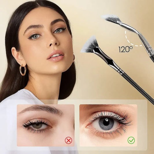 SheshaBrush - Klappbare Wimpernbürste mit Winkelkopf – Perfekt für hektische Morgen [2 Stück]