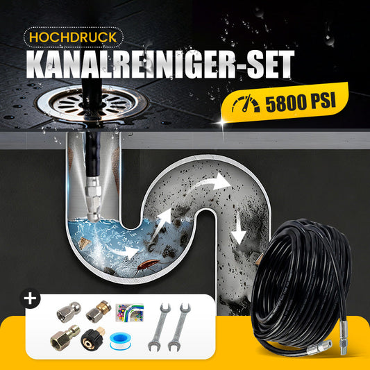 Gluschwein - 🚿 50% RABATT! ⚡ Reinigungsset für Abwasserkanäle 5800 PSI – Rotierende Düse, Verstärkter Schlauch & Effektive Rohrreinigung 🛠️ Kostenloser Versand