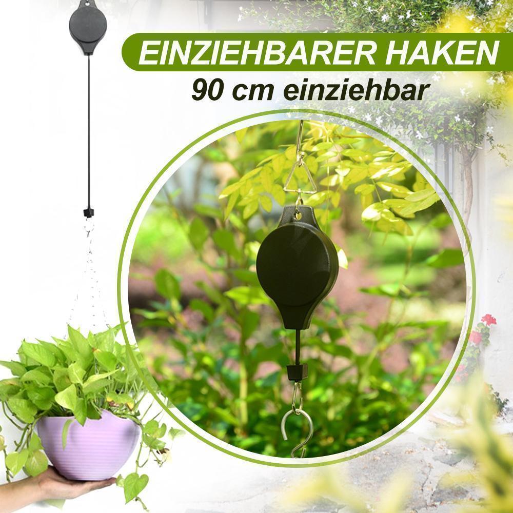 Gluschwein - Einziehbarer Haken, Pflanze Seilzug für Garten Töpfe und Vogel-Feeder