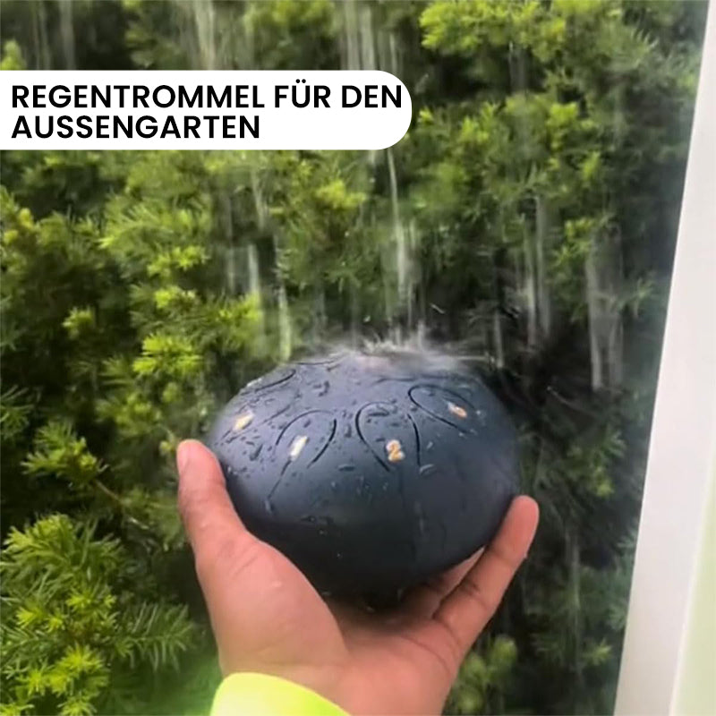 Regentrommel als Garteninstrument