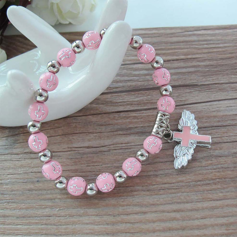 Gluschwein - Angel Wing Cross Bracelet