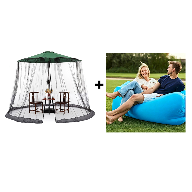 🚩Kostenloser Versand🌞Multifunktionaler Garten-Sonnenschirm mit Moskitoschutznetz, windfest, regenfest & sonnenschützend