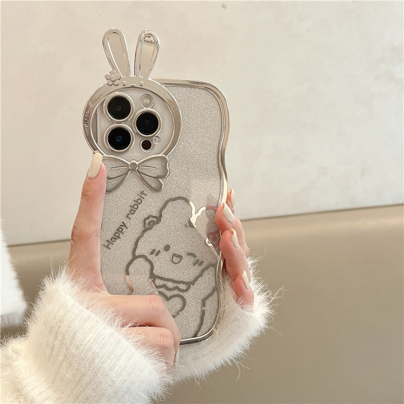 Gluschwein - Glitter Rabbit Case für iPhone mit vollständiger Objektivabdeckung