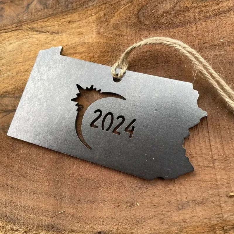 Gluschwein - 2024 Gedenkmetall-Ornament Pennsylvania