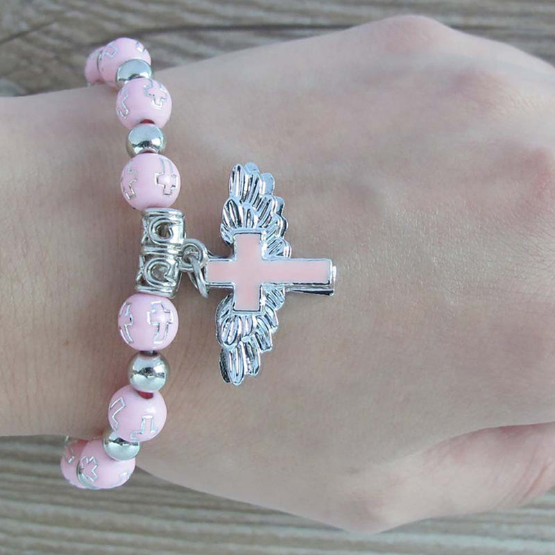 Gluschwein - Angel Wing Cross Bracelet