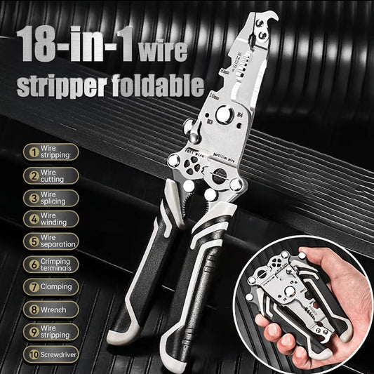 ElectroPlier - Faltbarer 8-in-1 Drahtabisolierer für Elektroarbeiten