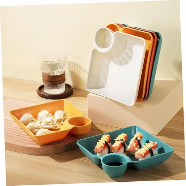 Gluschwein - Dip Plate - Teller mit separatem Soßenfach für sauberes Essen