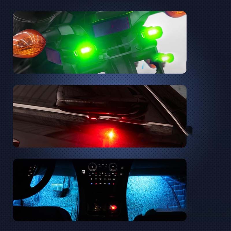 Kit de lumières LED colorées pour voiture, lumières LED d'été pour voiture