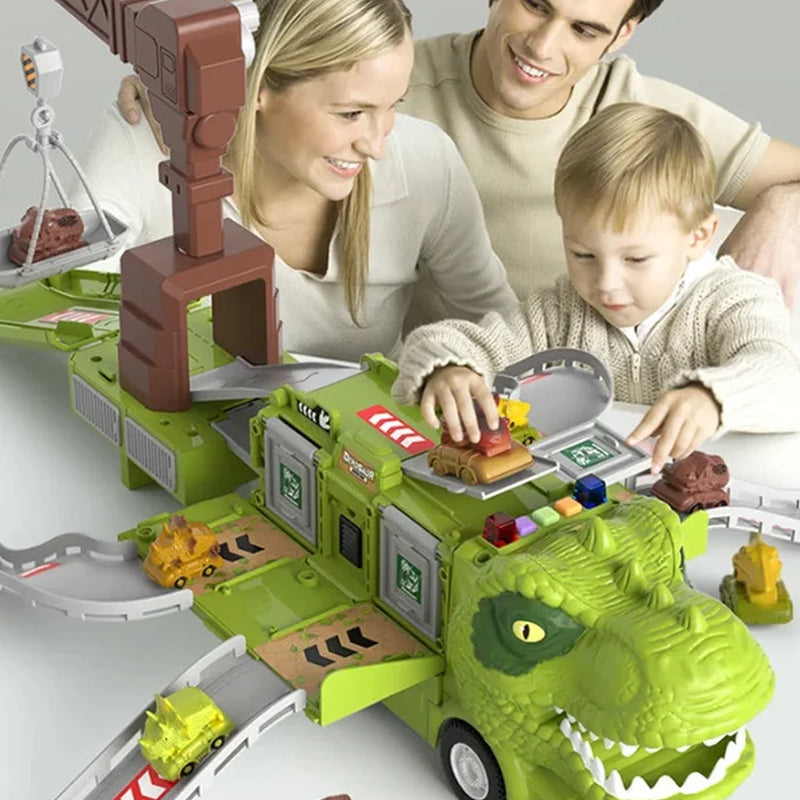 Gluschwein - Neues Spielzeugset Dinosaurier-Transforming-Engineering-LKW-Strecke