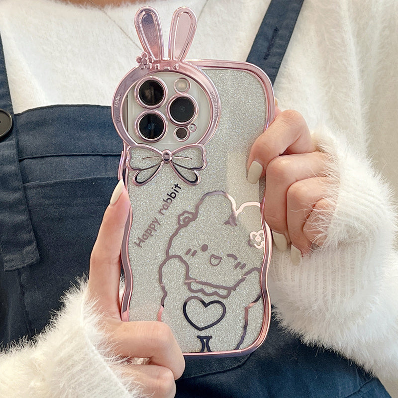 Gluschwein - Glitter Rabbit Case für iPhone mit vollständiger Objektivabdeckung