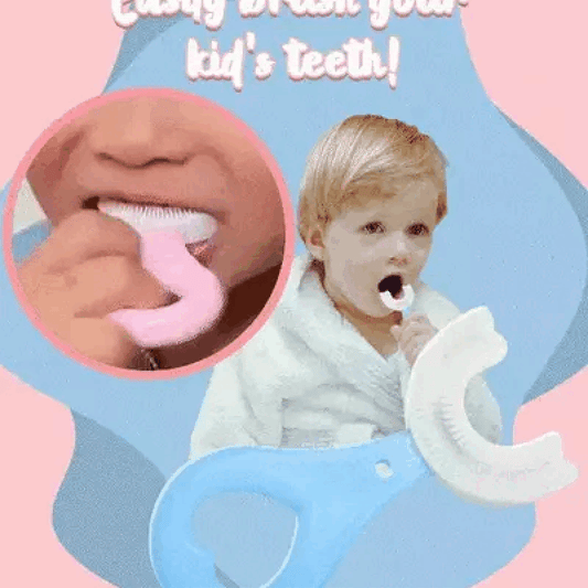 Brosse à dents en U - Brosse à dents pour enfants en forme de U - particulièrement sûre et douce pour les dents des enfants
