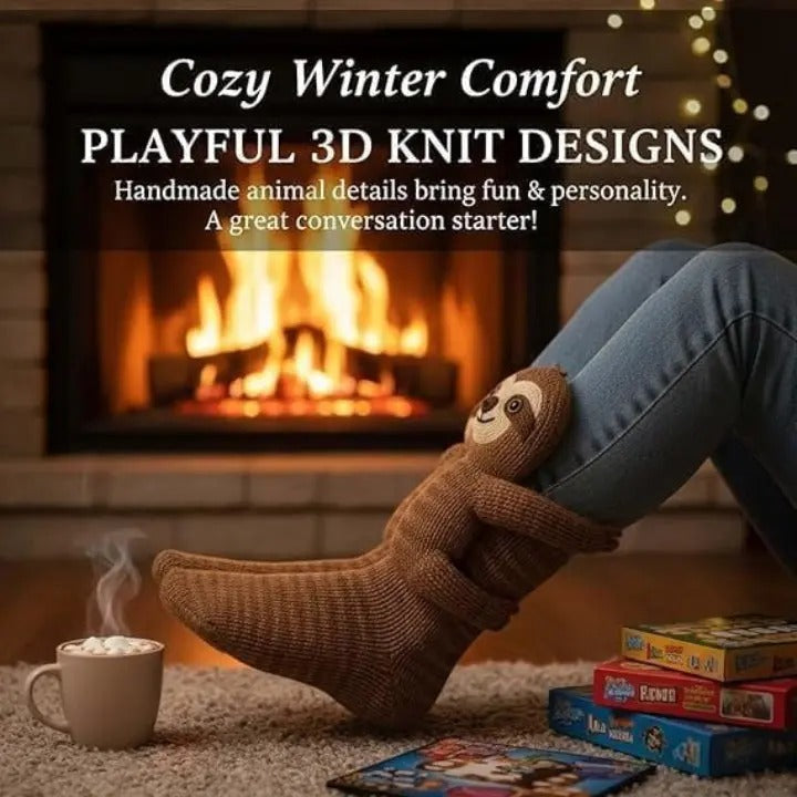 AnimalSocks - Lustige Tier-Umarmungs-Socken — Socken, die dich den ganzen Tag umarmen