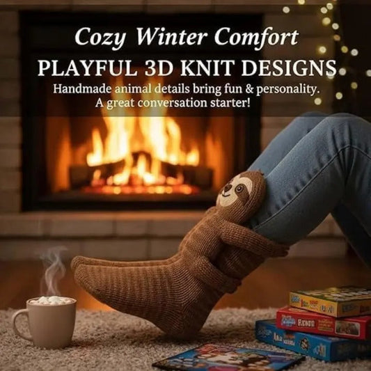 AnimalSocks - Lustige Tier-Umarmungs-Socken — Socken, die dich den ganzen Tag umarmen