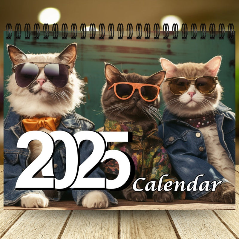 Gluschwein - 2025 Stilvoller Katzenkalender/Geschenk für Katzenliebhaber