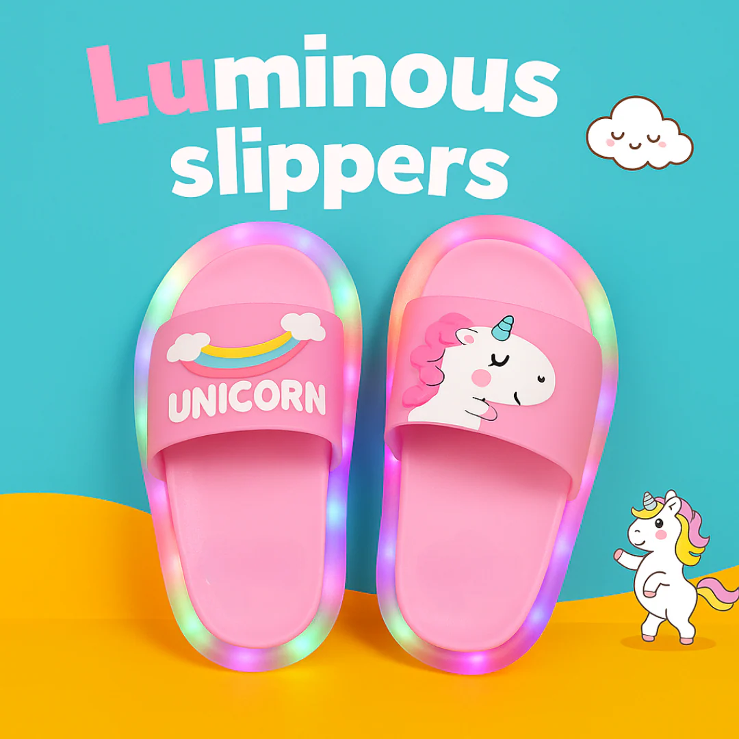 Gluschwein - Magische Einhorn-Hausschuhe für Kinder