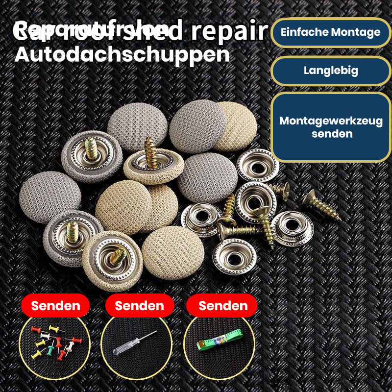 Reparatur des abfallenden Autodachstoffs mit spezieller Schnalle