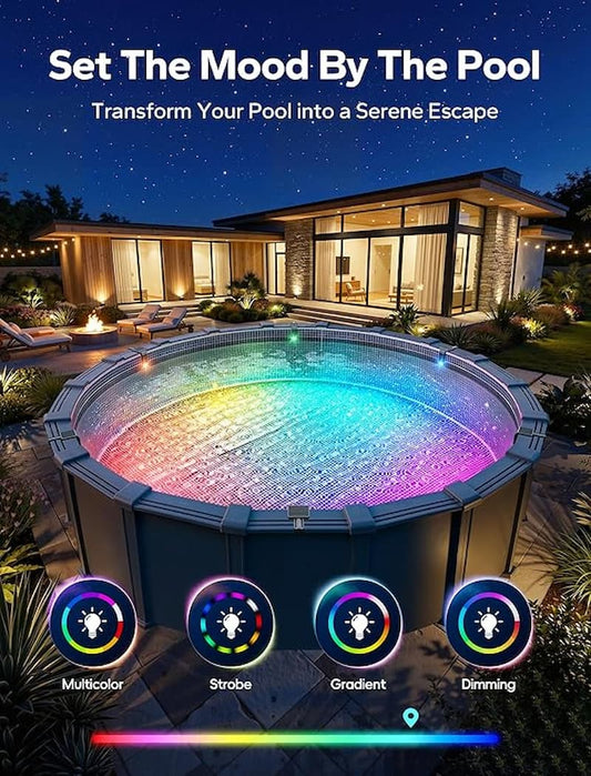 Pool Light Fountain - Solarbetriebene Pool-Stimmungsbeleuchtung