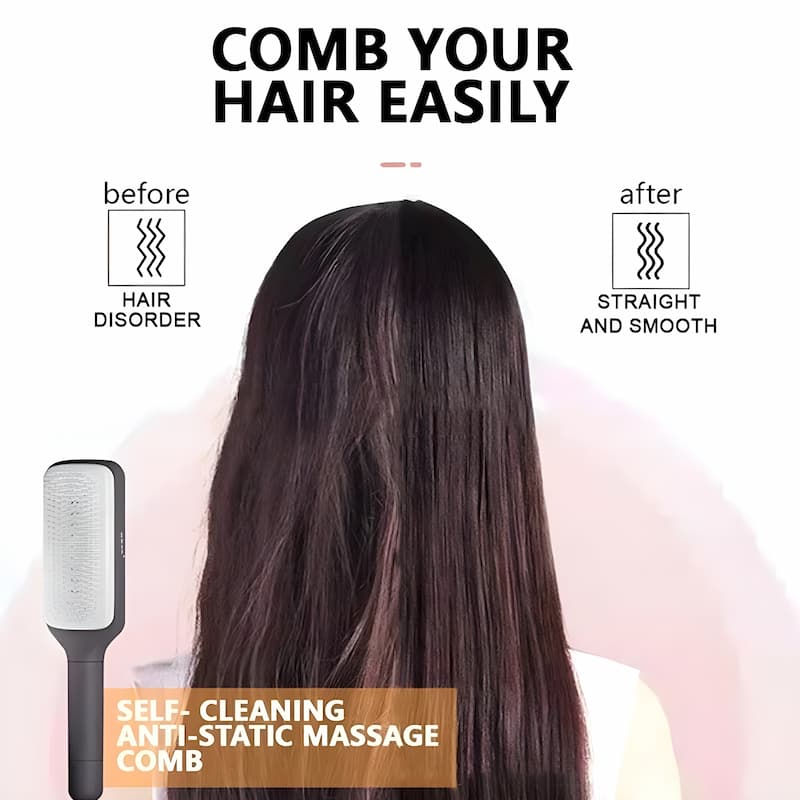 SeluBrush - Selbstreinigende Bürste — Entfernt Haare mühelos aus den Borsten