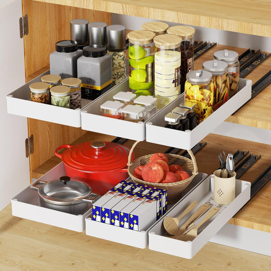 PullOutTrays - Schrank Organizer ausziehbar — Kein mühsames Montieren nötig