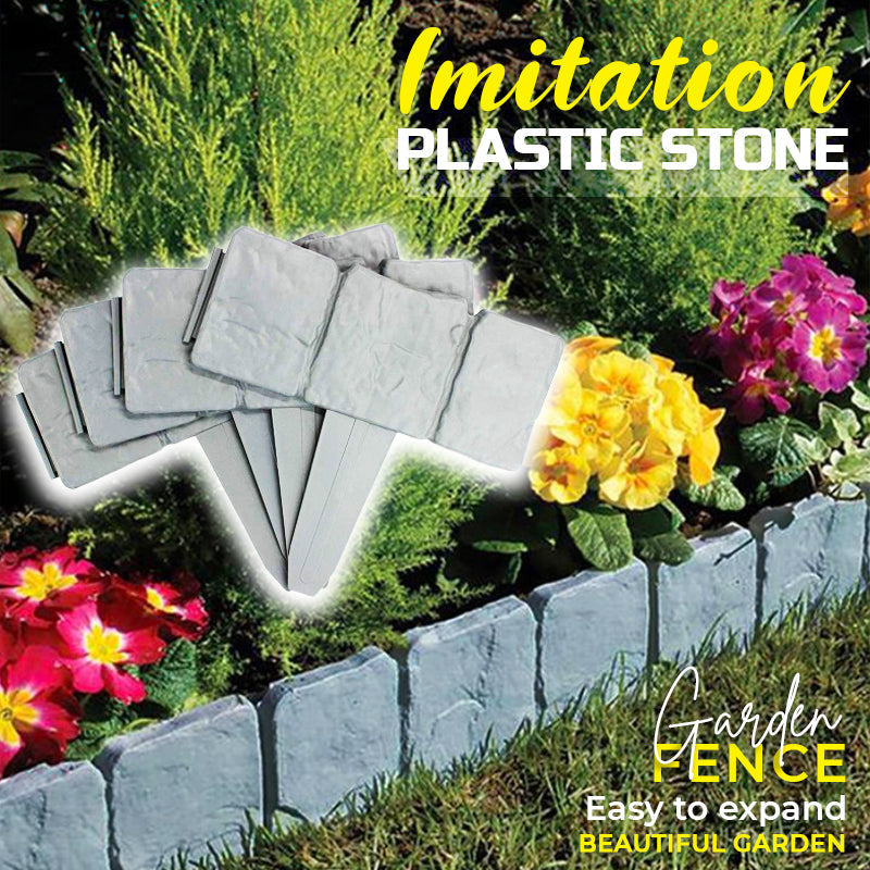 Gluschwein - 🏡 50 % RABATT! 🌿 Gartenzaun aus Kunststein – einfach zu montieren, erweiterbar und naturgetreu ✨