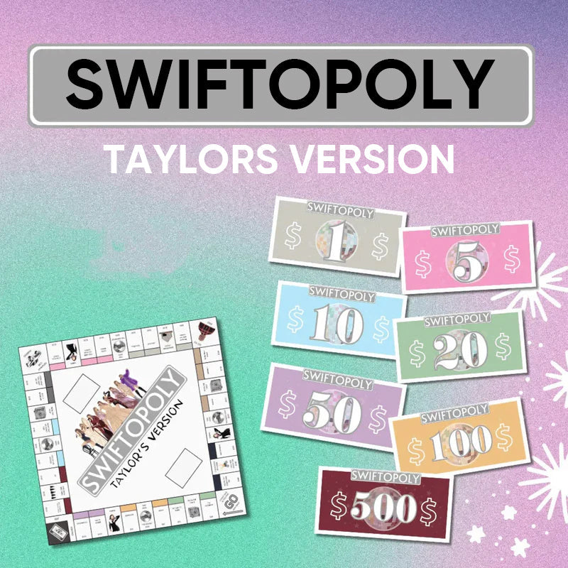 Gluschwein - SWIFTOPOLY – TS „Swiftie“ Monopoly-Brettspiel