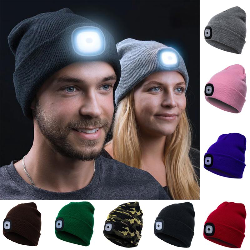 Gluschwein - Abziehbar LED Stirnlampe Beanie Mütze