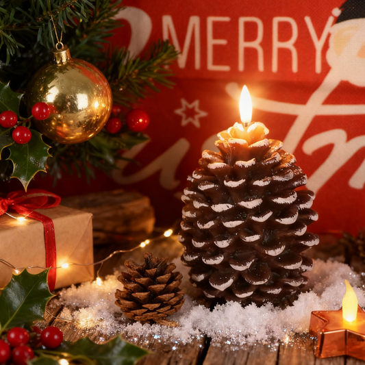 Lunapine – Flammenlose Tannenzapfenkerze