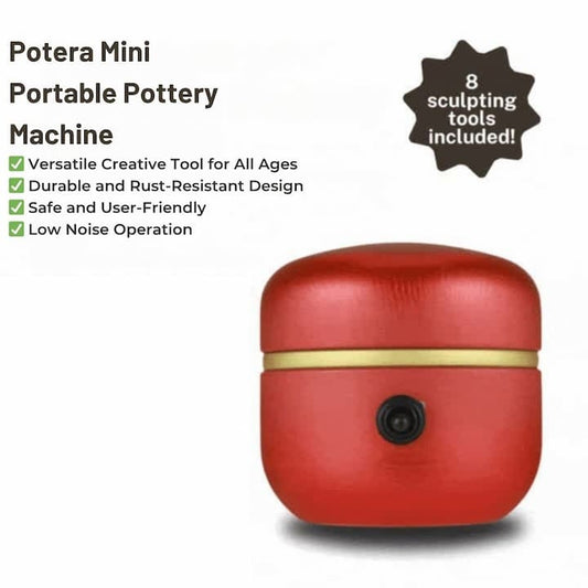 Potera - Tragbare Mini-Töpfermaschine (GRATIS 8 Bildhauerwerkzeuge)