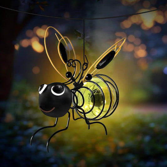 GlowBee - Solarbetriebene Hängelampe „Biene“