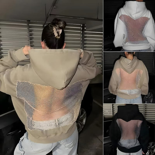 BackLessHoodie - Entfachen Sie Ihr Selbstbewusstsein mit gemütlicher Wärme und einem auffälligen, rückenfreien Flair