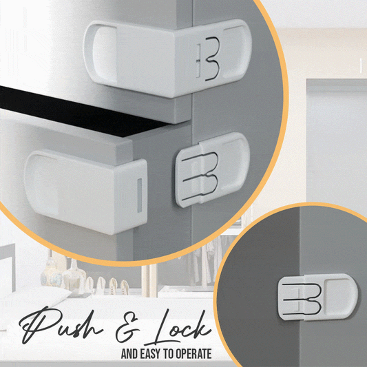 Stick-On-Lock - Kindersicherungsschloss — sicherer Schutz vor kleinen Gefahren [4er Set]